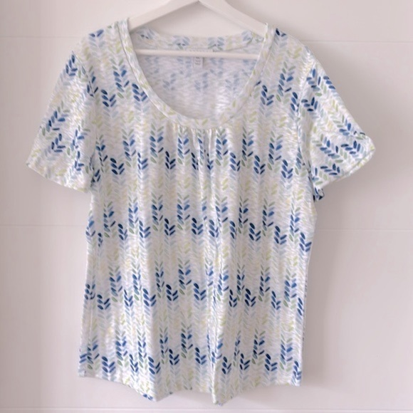 TRIBAL multicolored printed top side L preowned - Picture 4 of 11